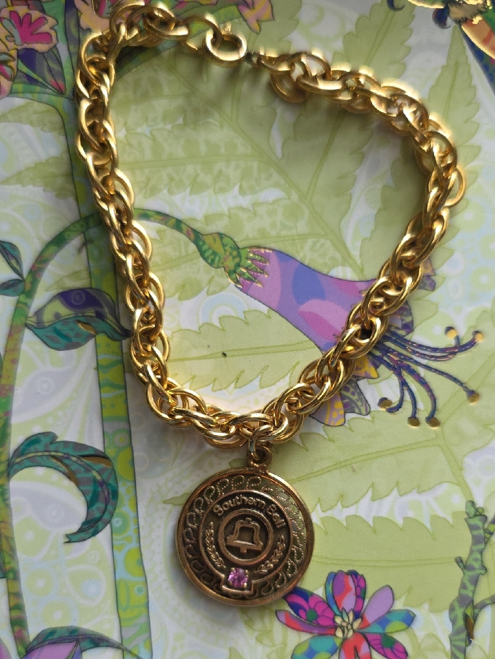 Vintage Southern Bell Charm Braclet